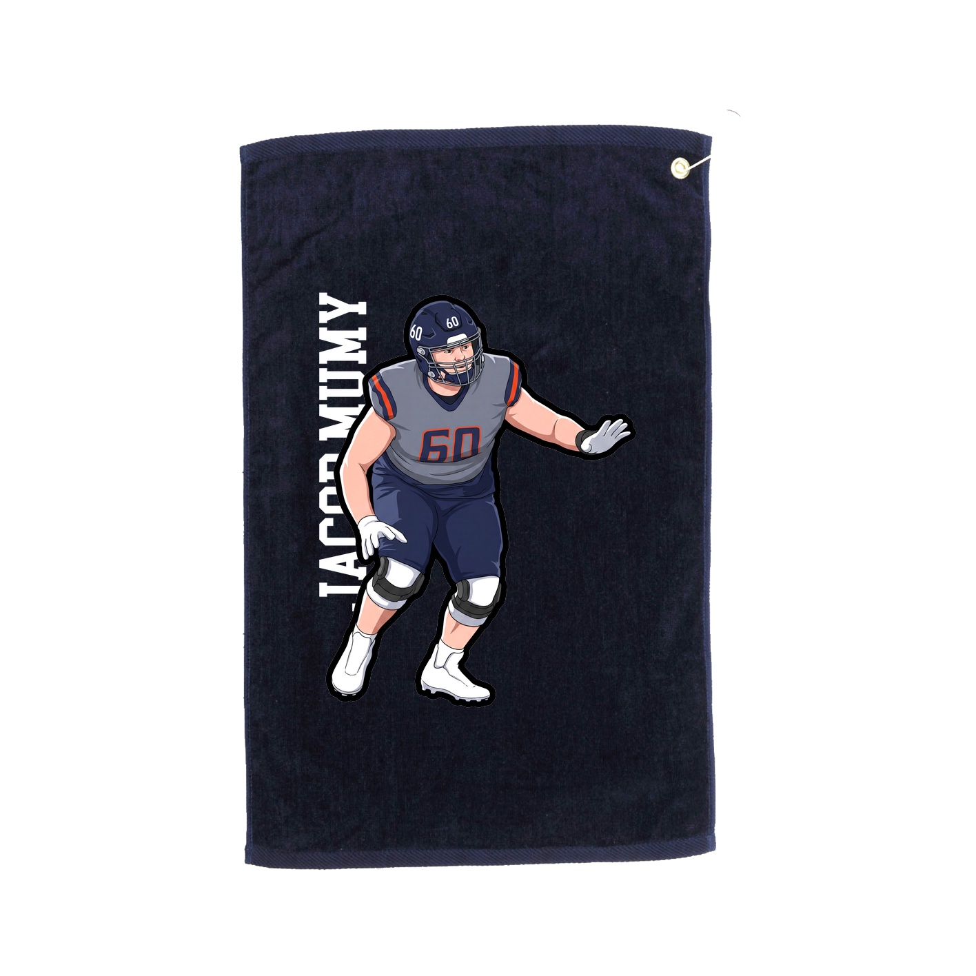 Golf Towel — Name Vertical in Navy
