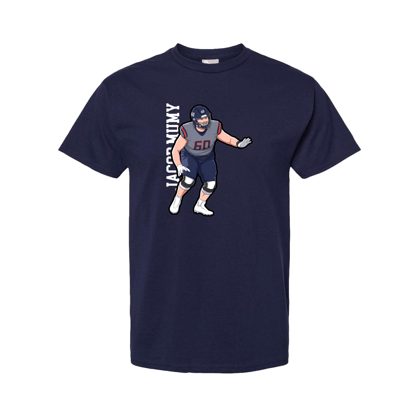 Tee — Name Vertical in Navy