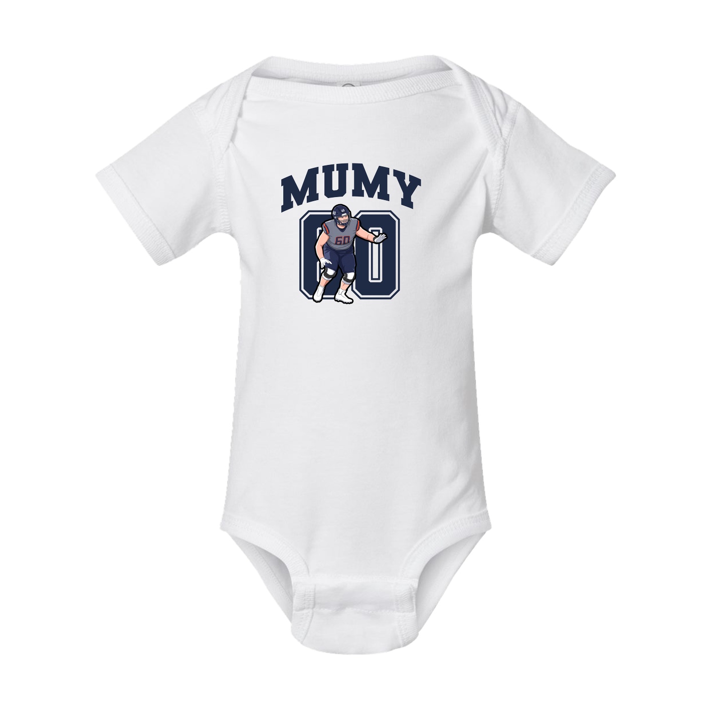 Baby Onesie — Number in White