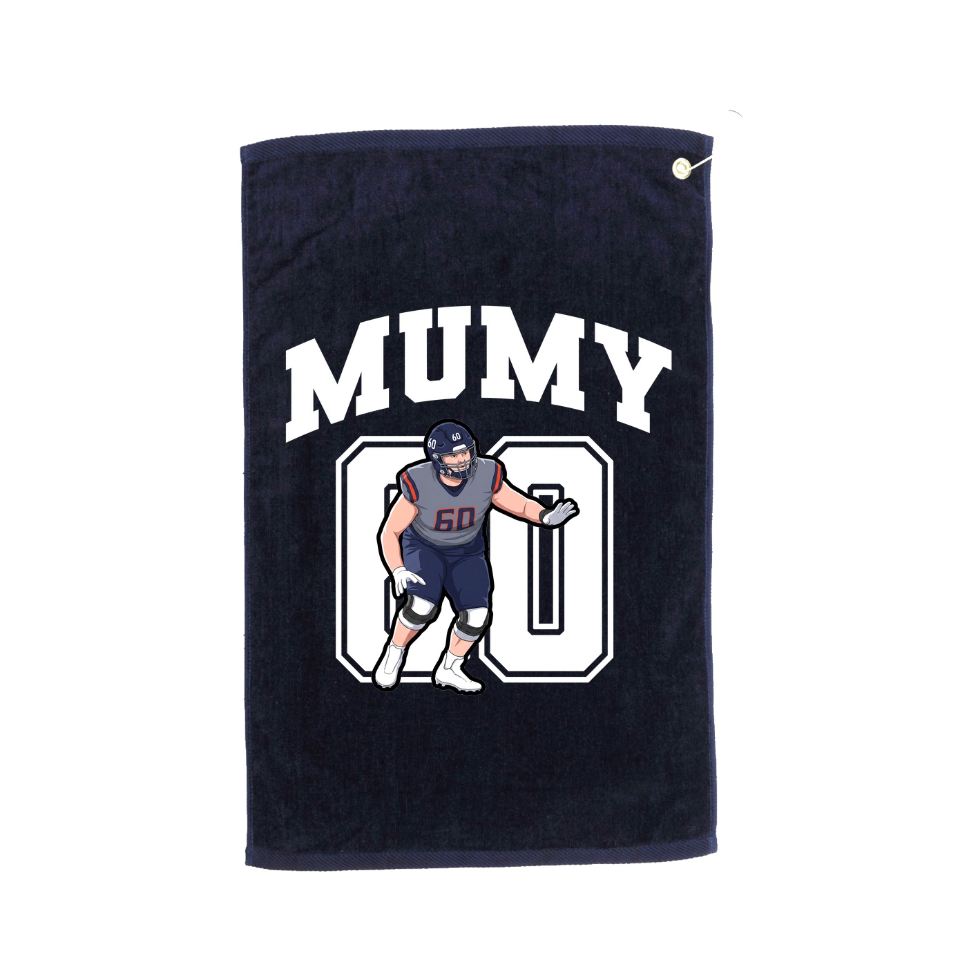 Golf Towel — Number in Navy