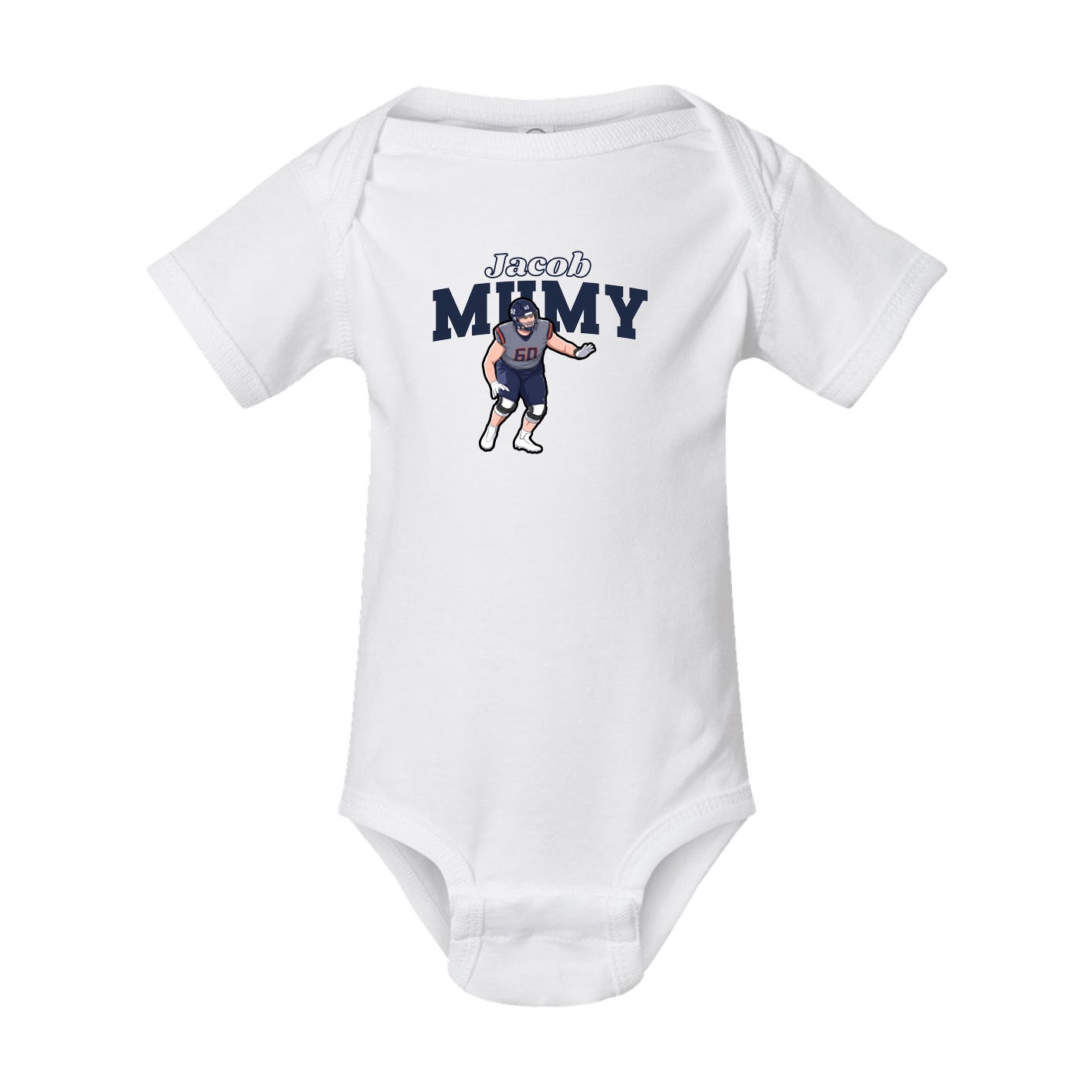 Baby Onesie — Name Arch in White