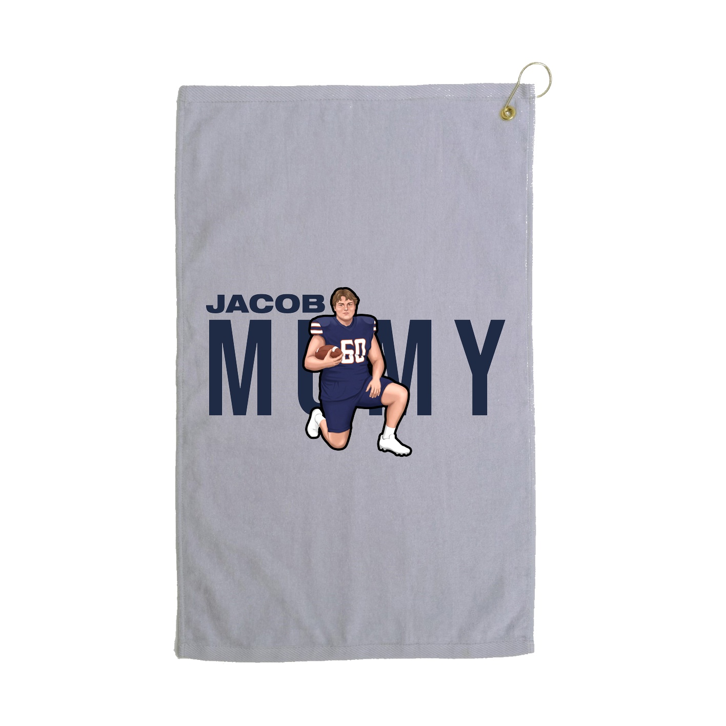 Golf Towel — Player Name in Grey