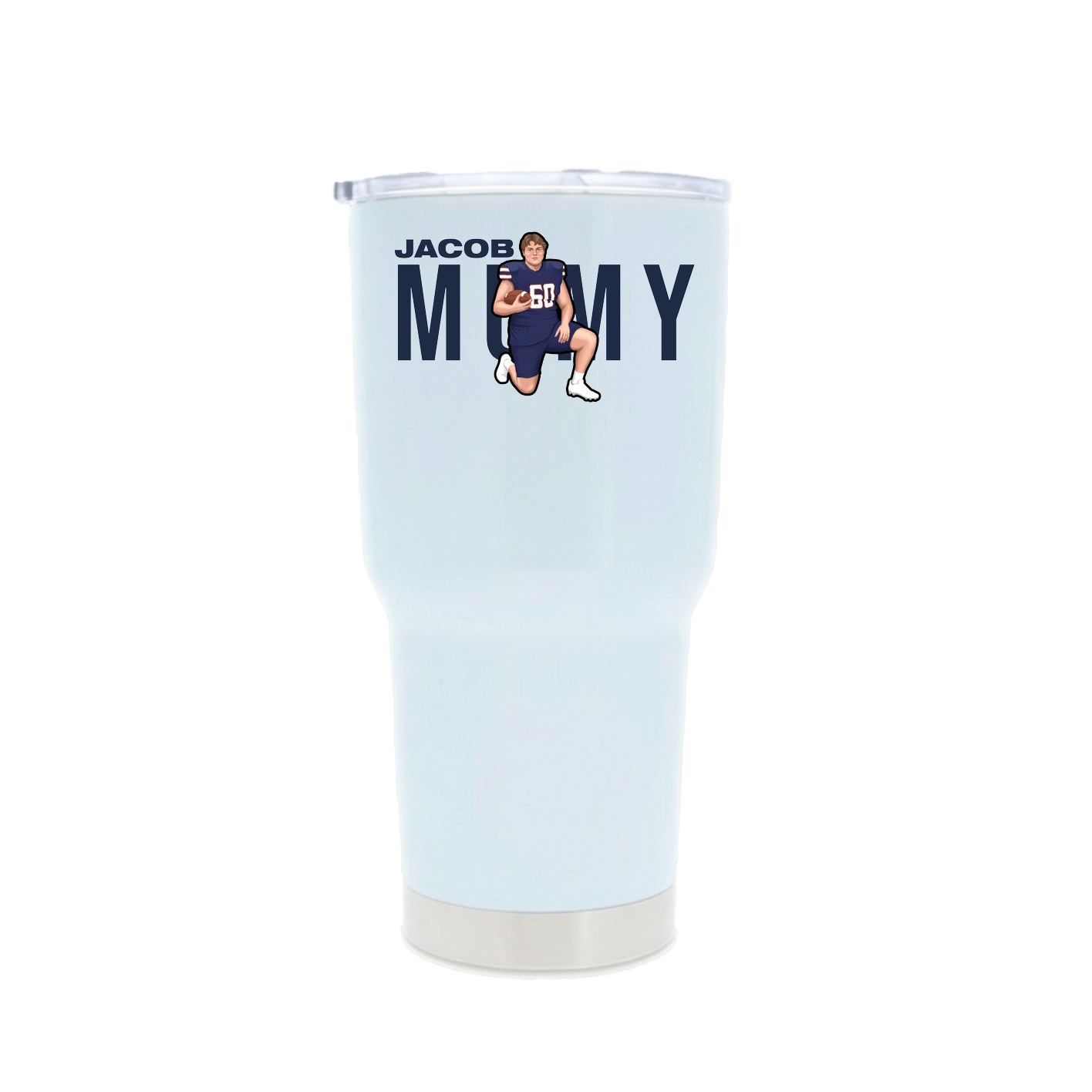 30oz Stainless Steel Tumbler — Player Name in White