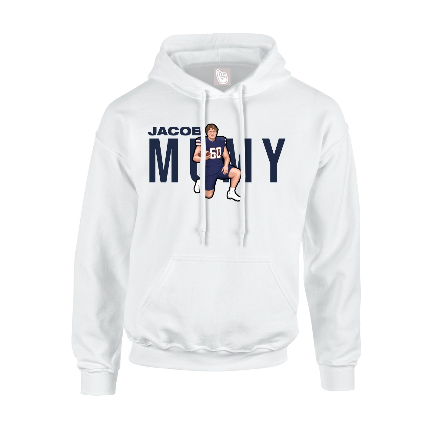 Youth Hoodie — Player Name in White