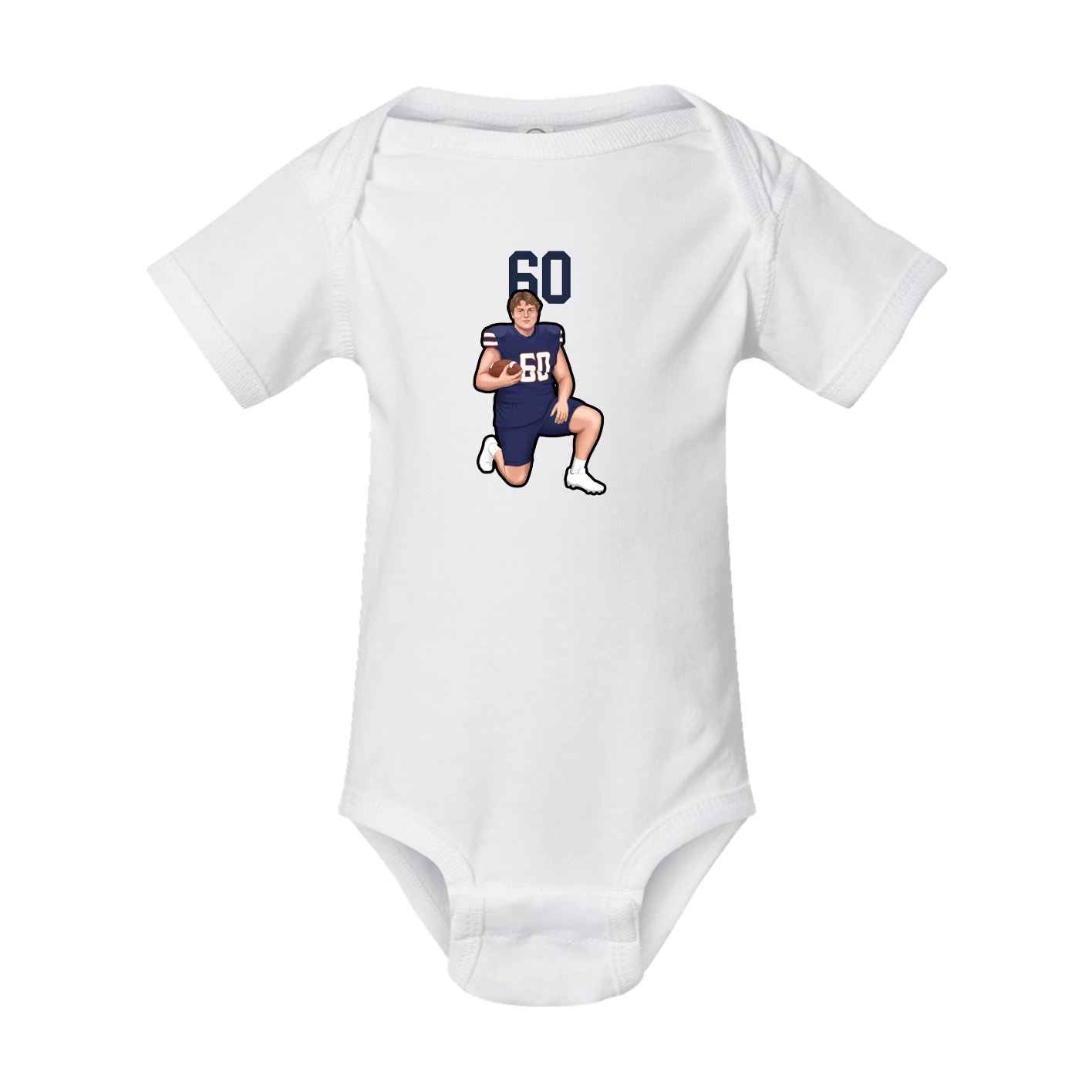Baby Onesie — Number Top in White