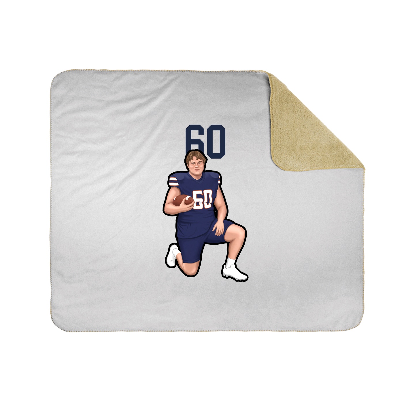 Throw Blanket — Number Top in White
