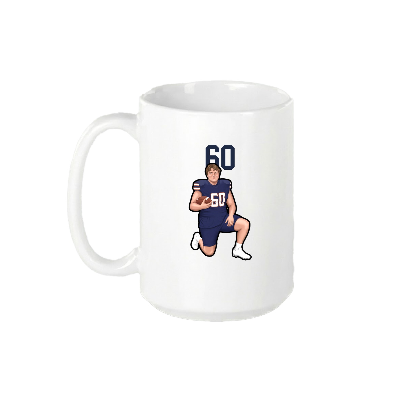 15oz Coffee Mug — Number Top in White