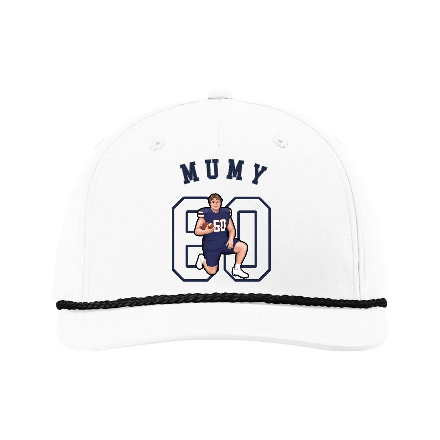 Five-Panel Classic Rope Cap — Shirsey Arch in White