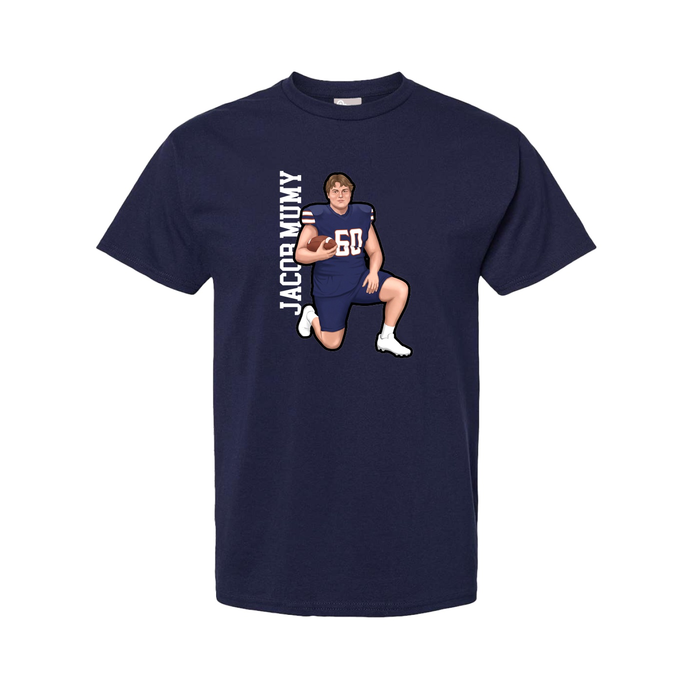 Tee — Name Vertical in Navy