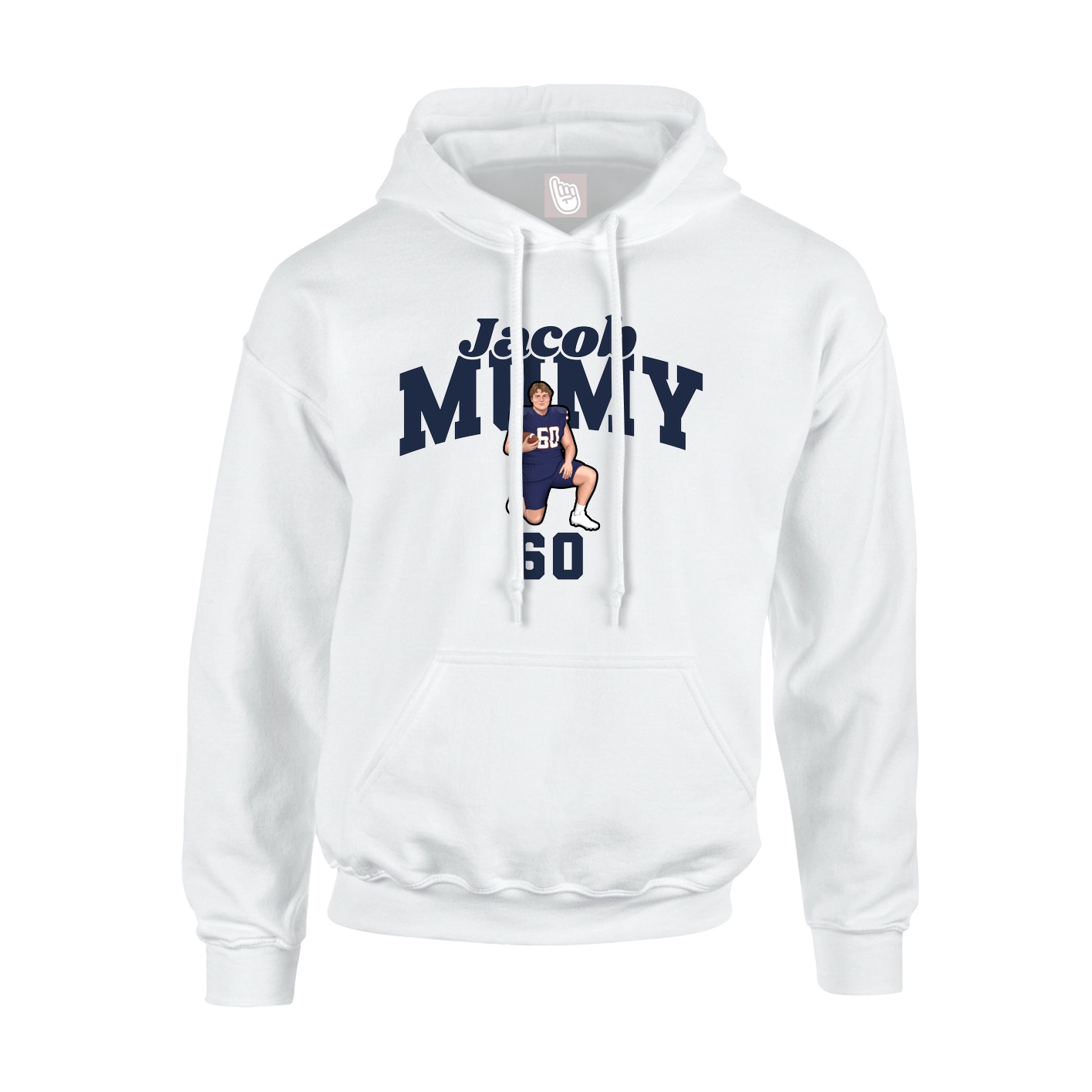 Hoodie — Signature Arch in White