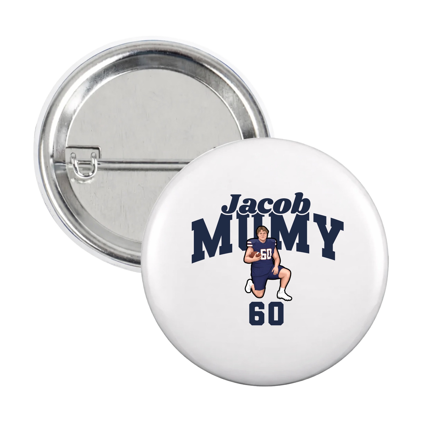 Game Day Button — Signature Arch in White