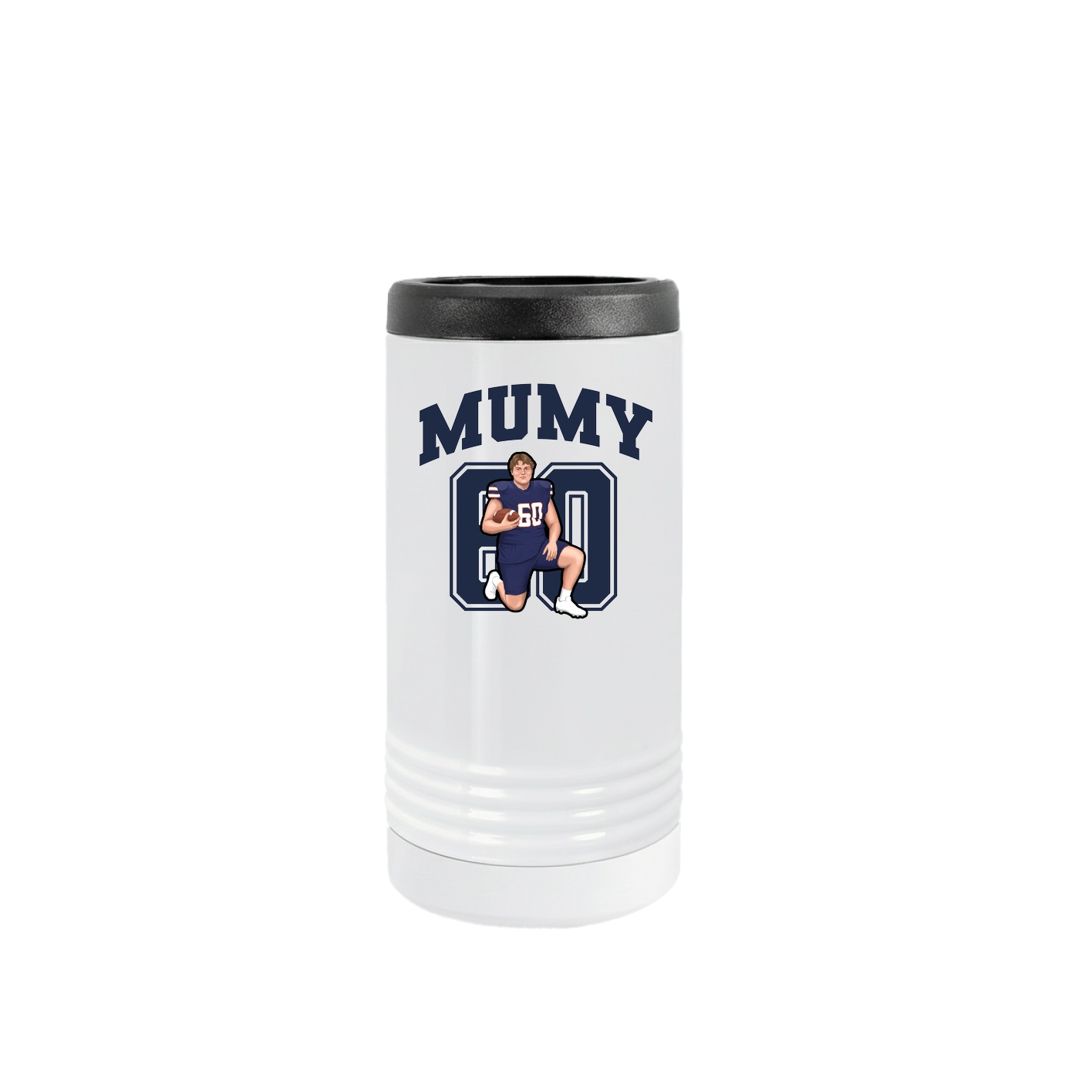 Slim Beverage Holder — Number in White