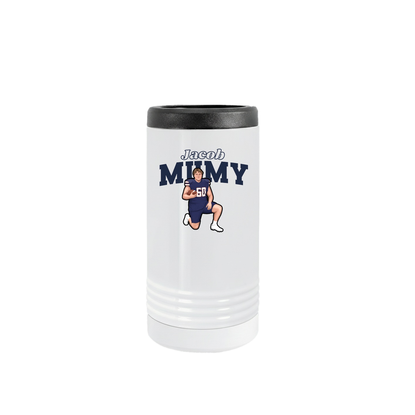 Slim Beverage Holder — Name Arch in White