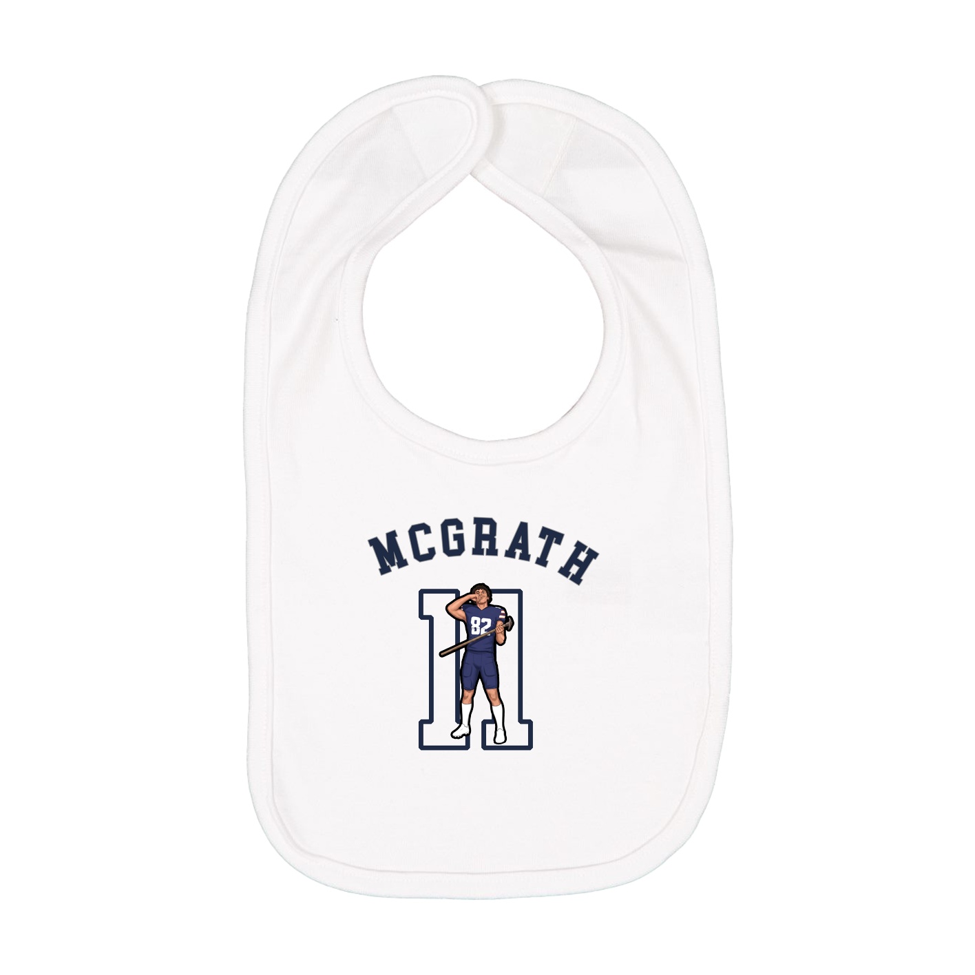 Infant Bib — Shirsey Arch in White