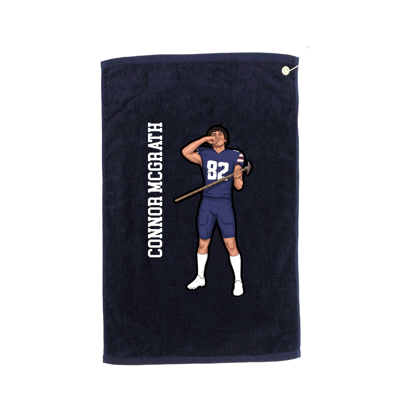 Golf Towel — Name Vertical in Navy