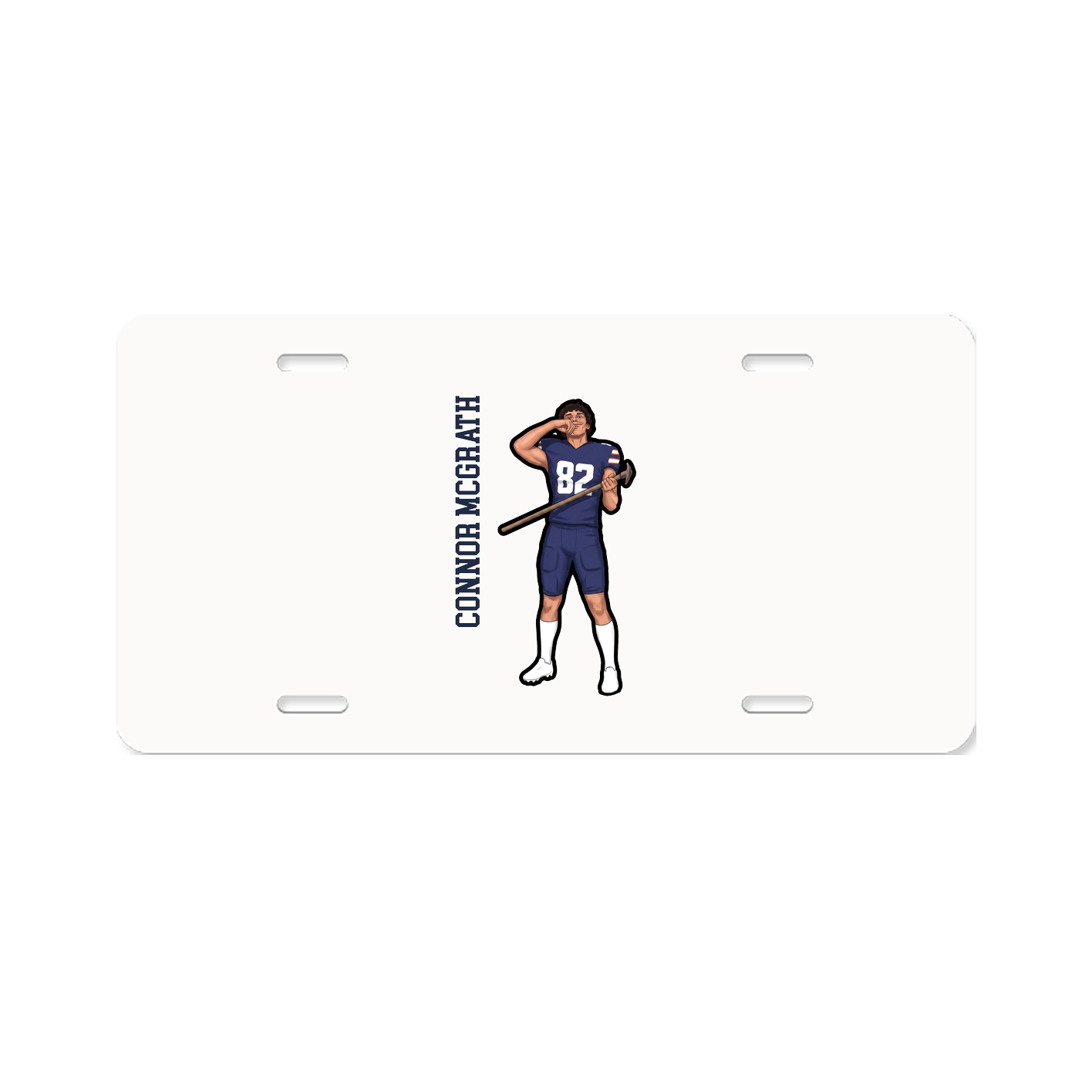 License Plate — Name Vertical in Classic