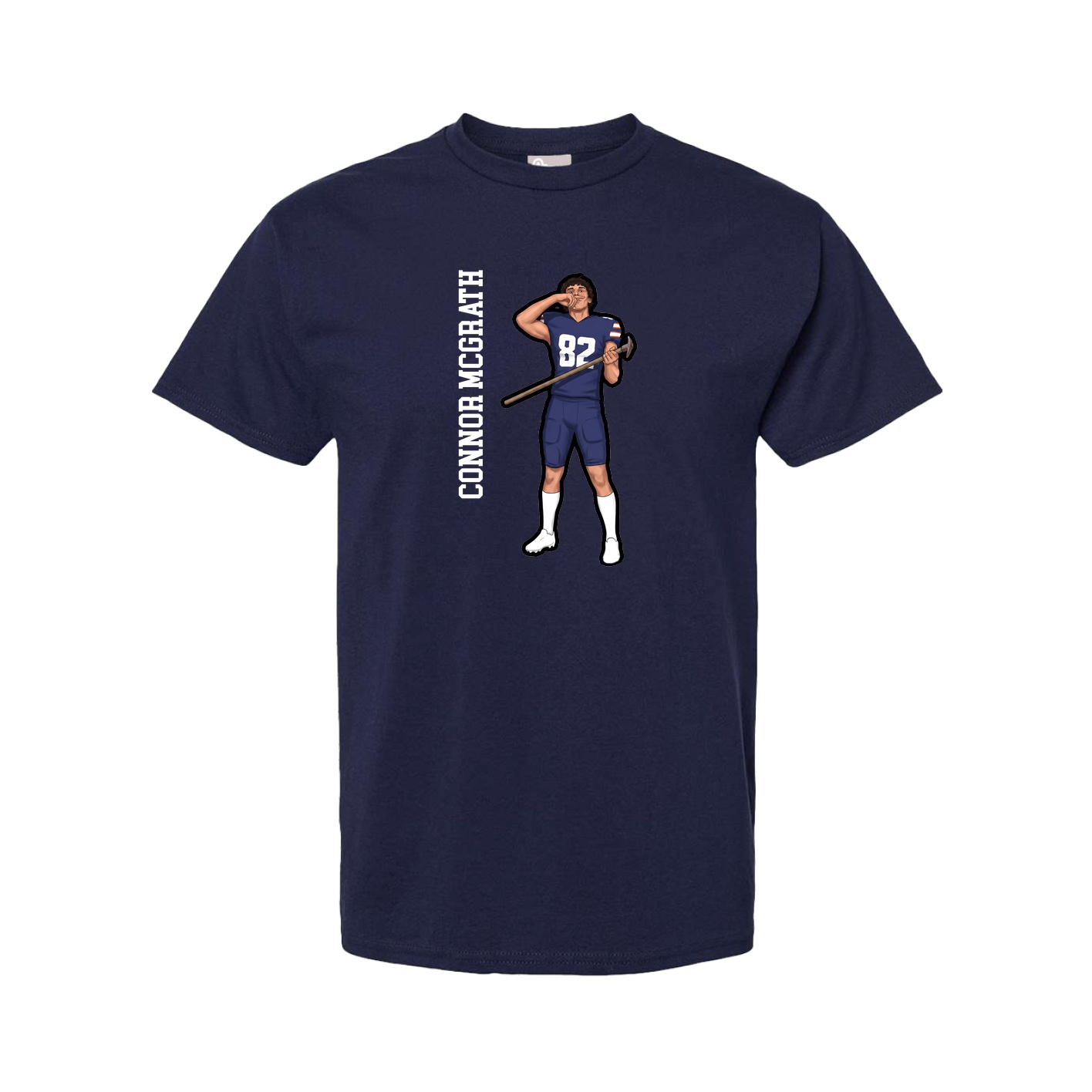 Tee — Name Vertical in Navy