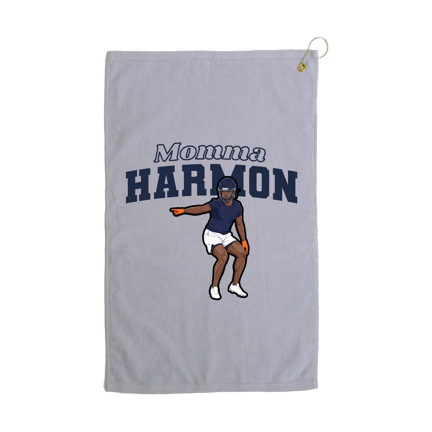 Golf Towel — Mothers Day Block in Grey