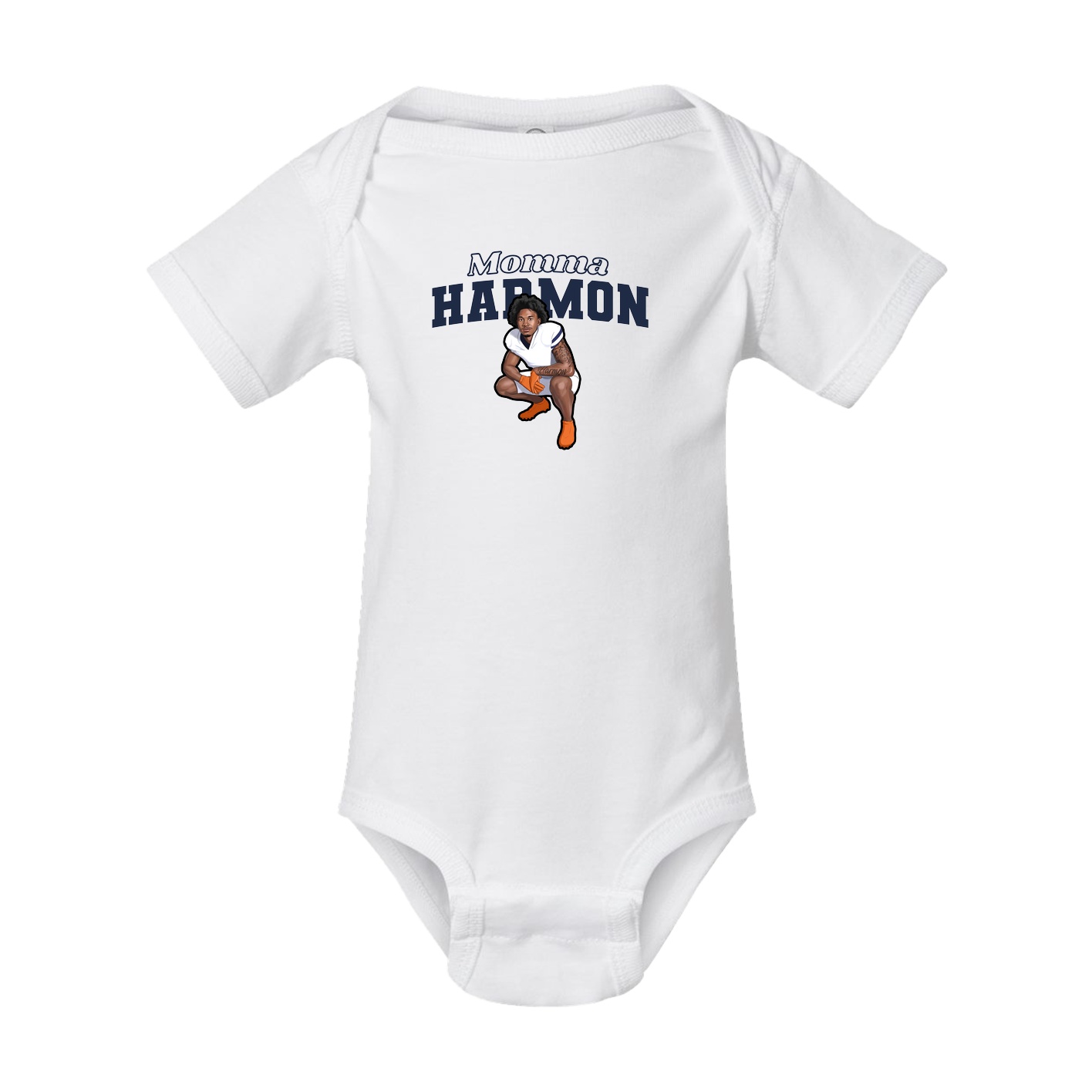 Baby Onesie — Mothers Day Block in White