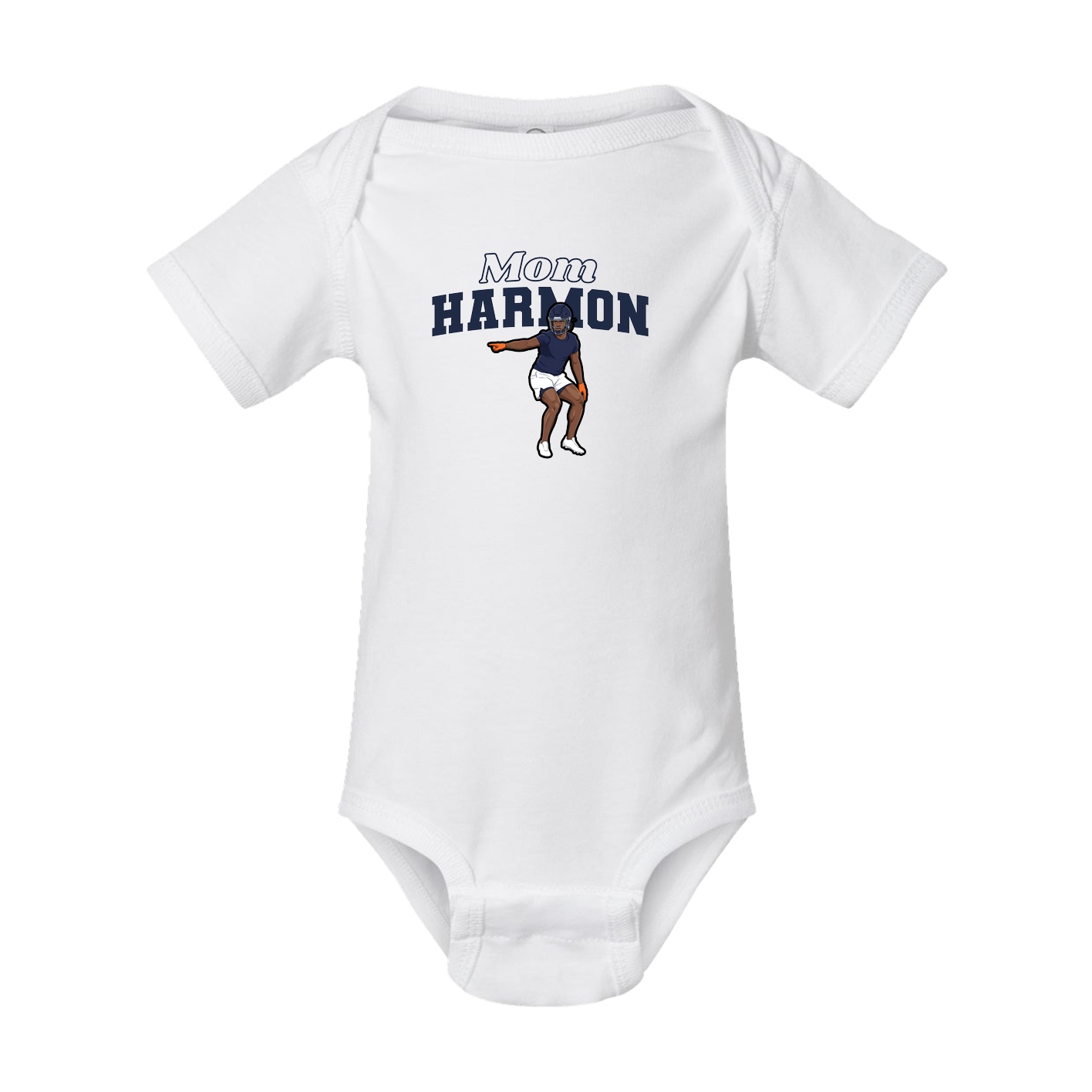 Baby Onesie — Mothers Day Block in White