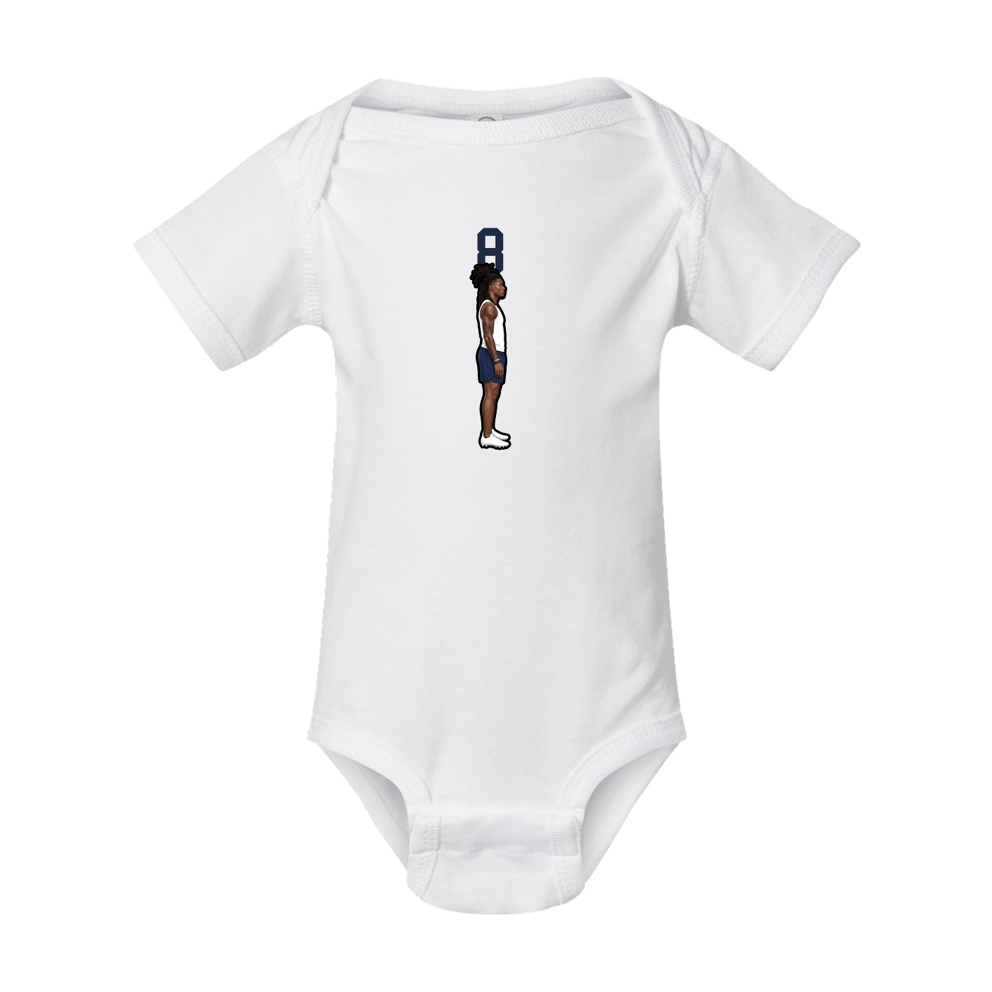 Baby Onesie — Number Top in White