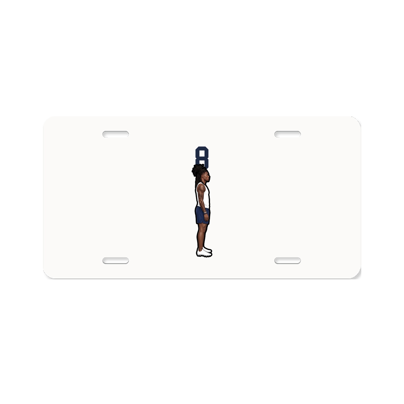 License Plate — Number Top in Classic