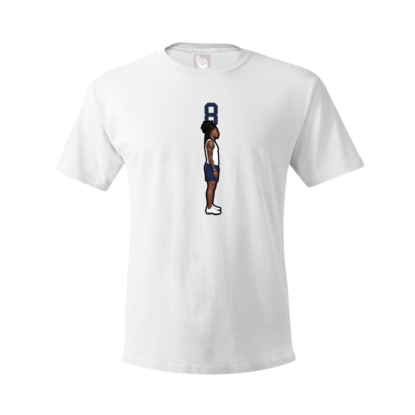 Youth Tee — Number Top in White