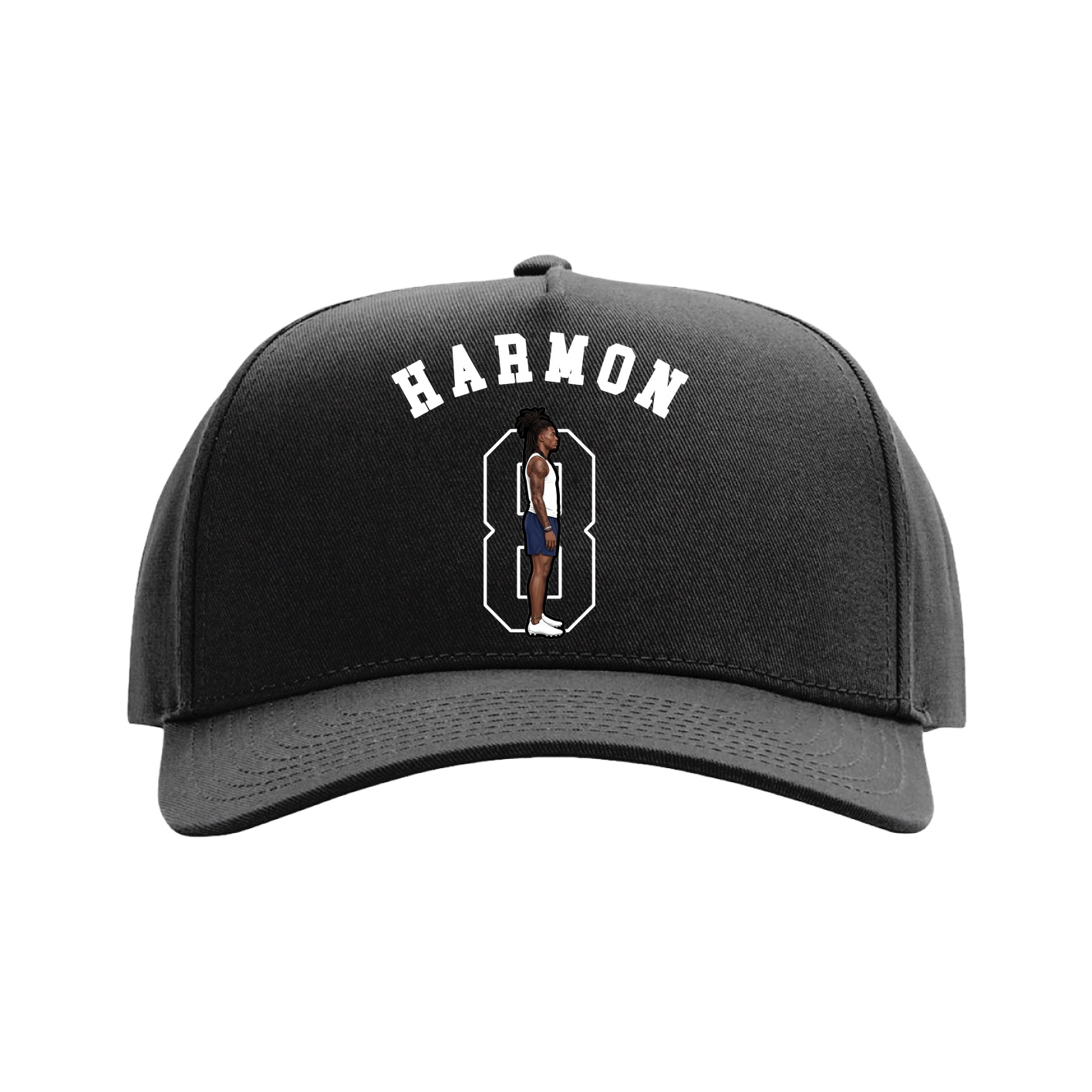 Full Fabric Five-Panel Champ Cap — Shirsey Arch in Black