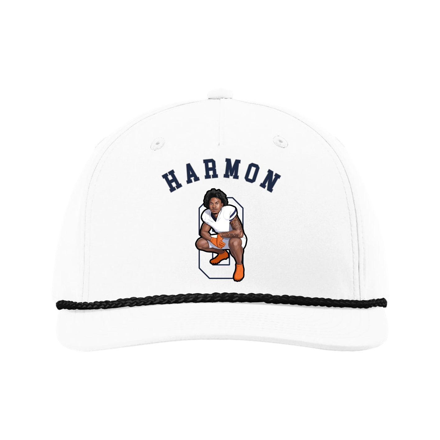Five-Panel Classic Rope Cap — Shirsey Arch in White