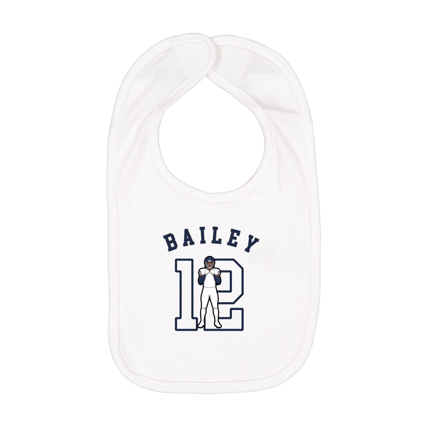Infant Bib — Shirsey Arch in White
