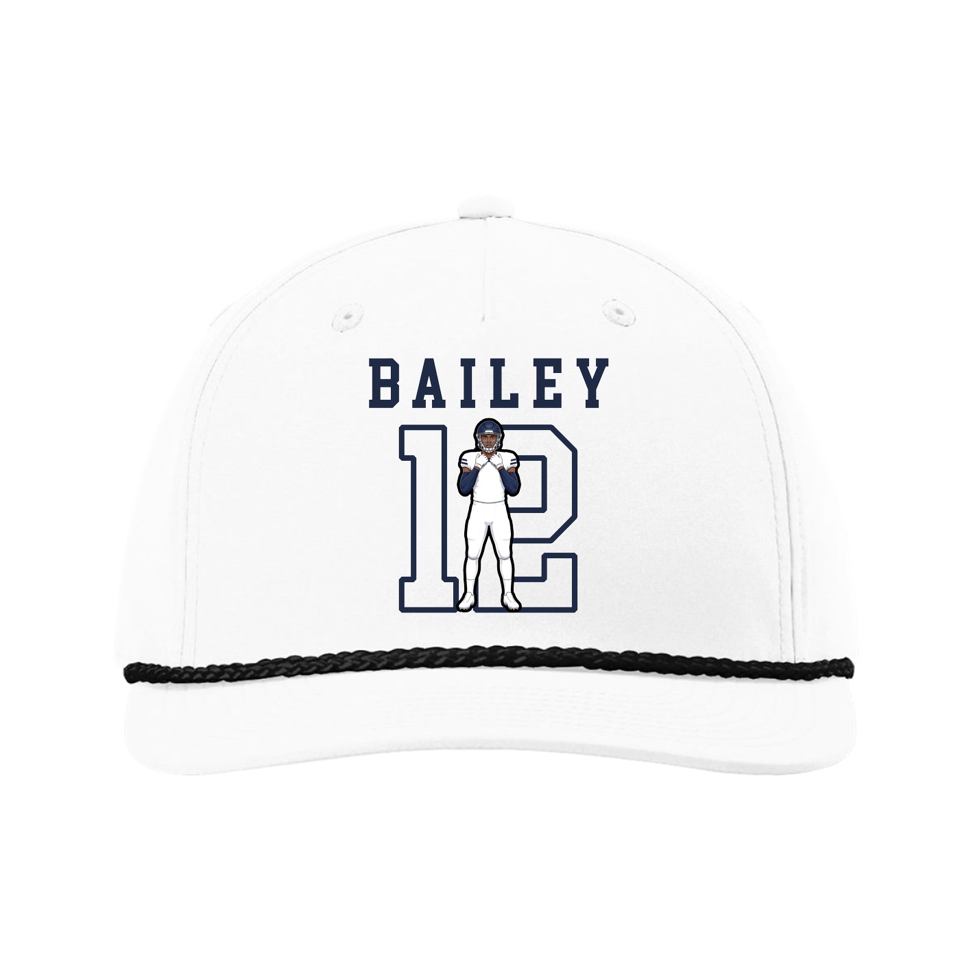 Five-Panel Classic Rope Cap — Shirsey in White