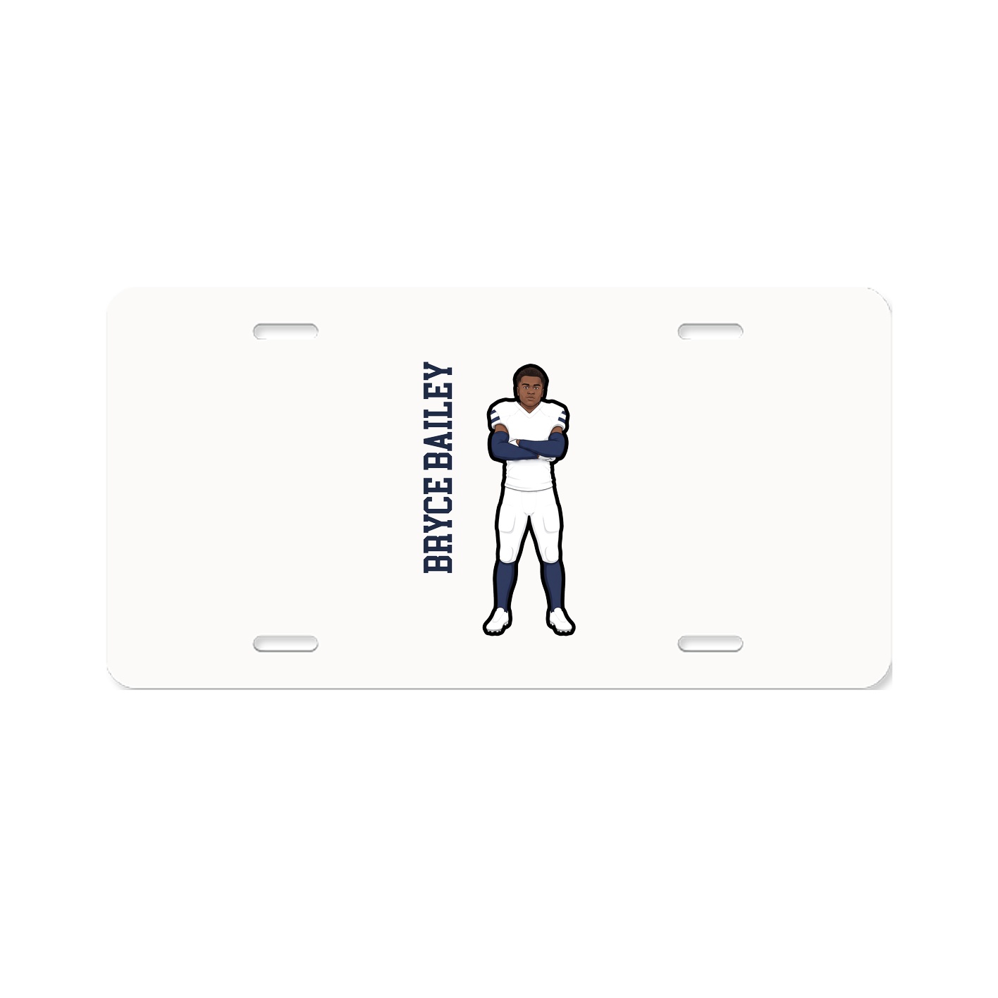 License Plate — Name Vertical in Classic