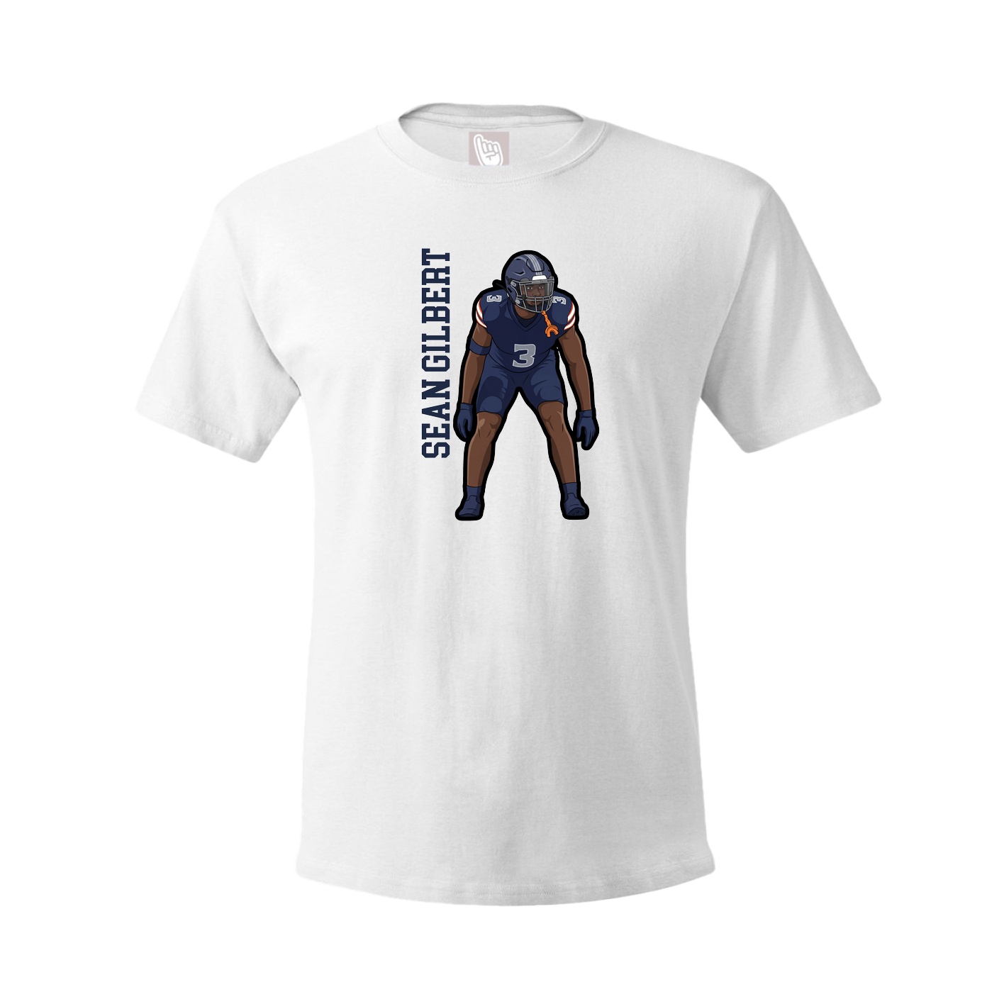 Youth Tee — Name Vertical in White