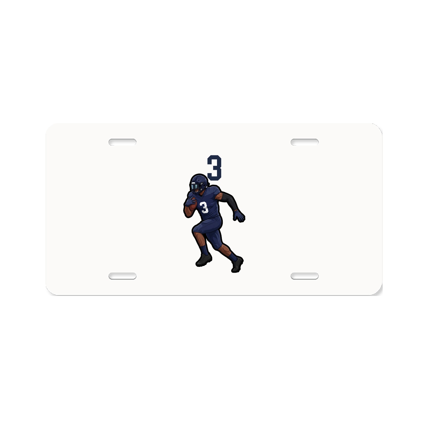 License Plate — Number Top in Classic
