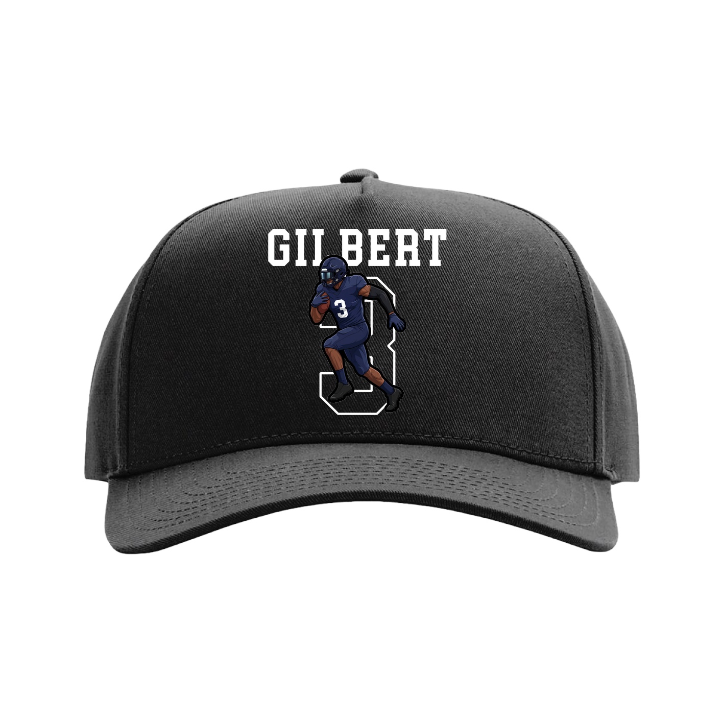 Full Fabric Five-Panel Champ Cap — Shirsey in Black