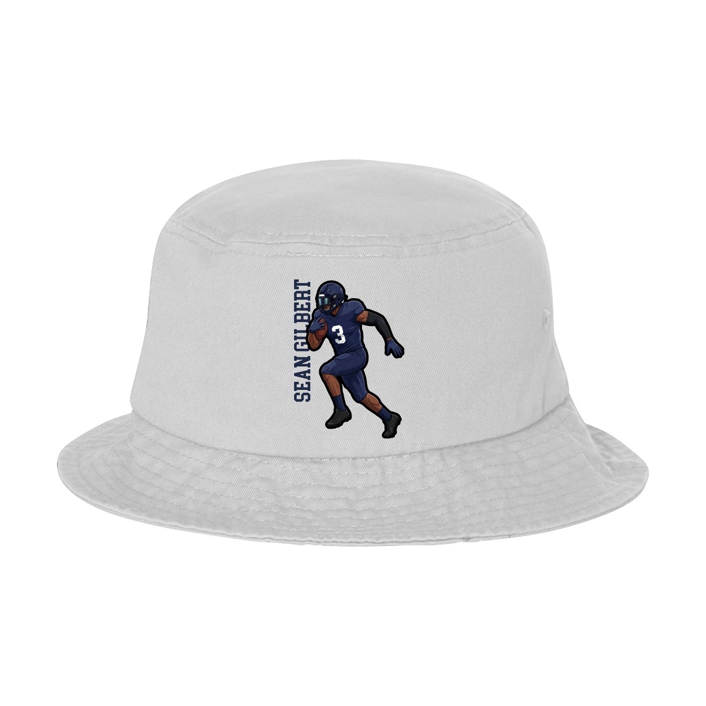 Bucket Cap — Name Vertical in White