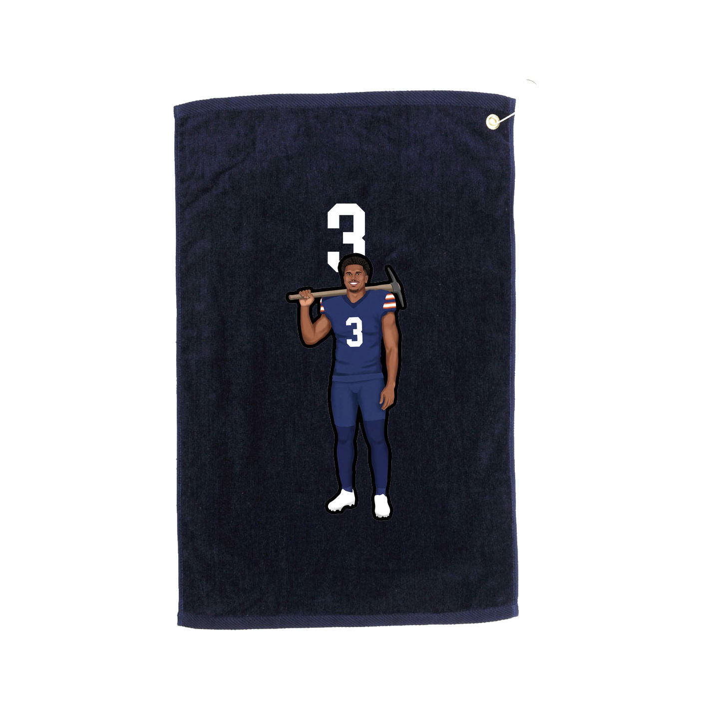 Golf Towel — Number Top in Navy
