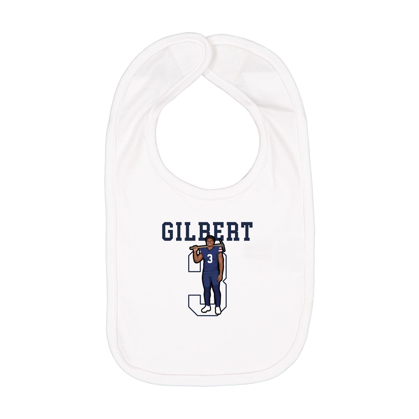 Infant Bib — Shirsey in White