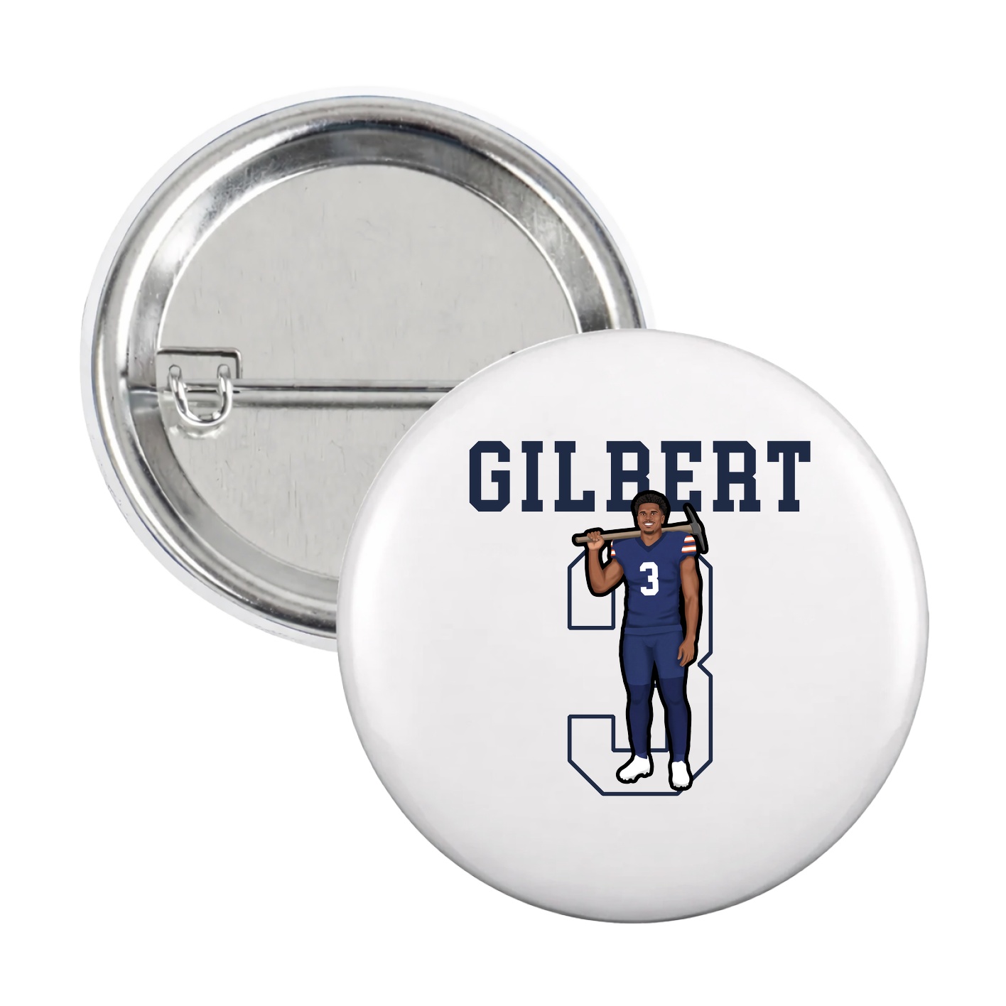 Game Day Button — Shirsey in White