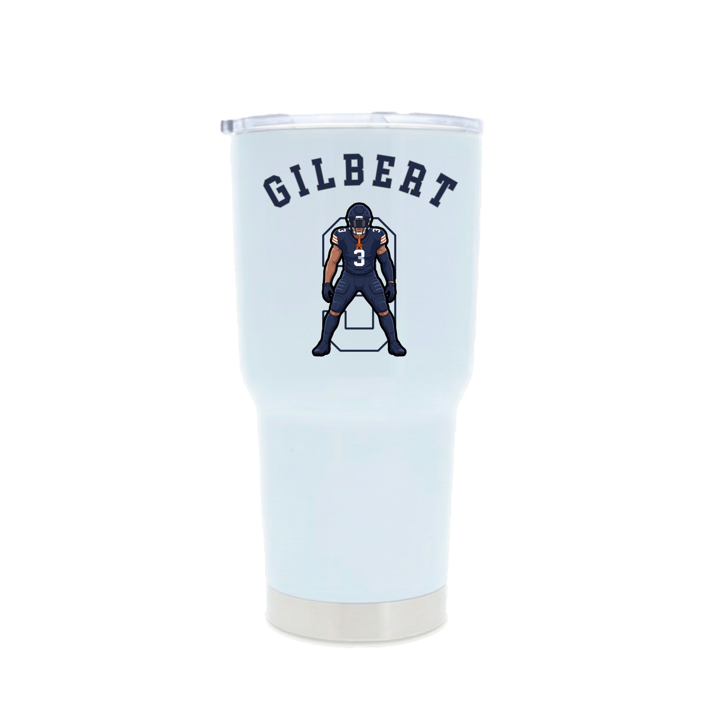 30oz Stainless Steel Tumbler — Shirsey Arch in White