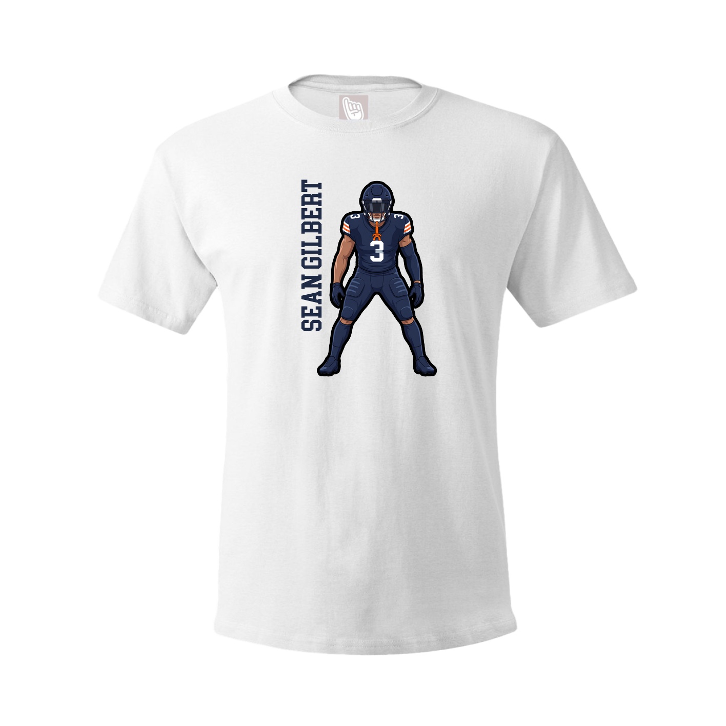 Tee — Name Vertical in White
