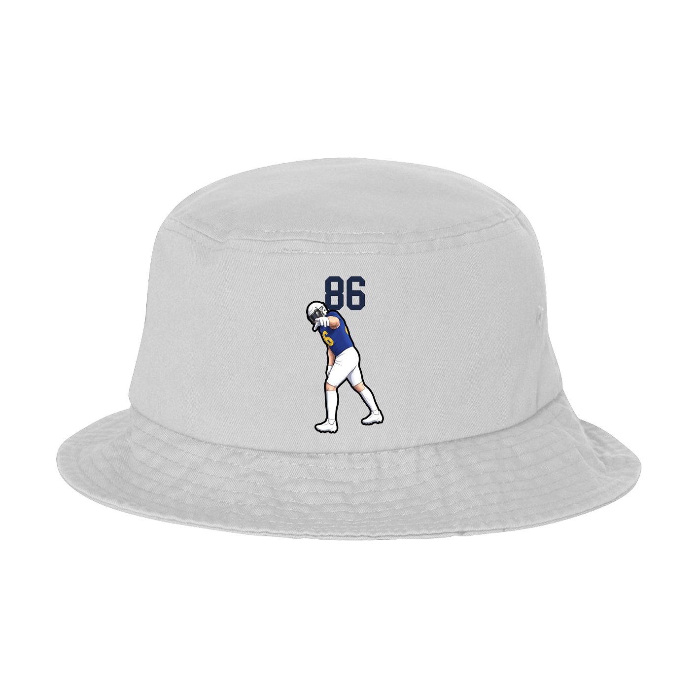 Bucket Cap — Number Top in White