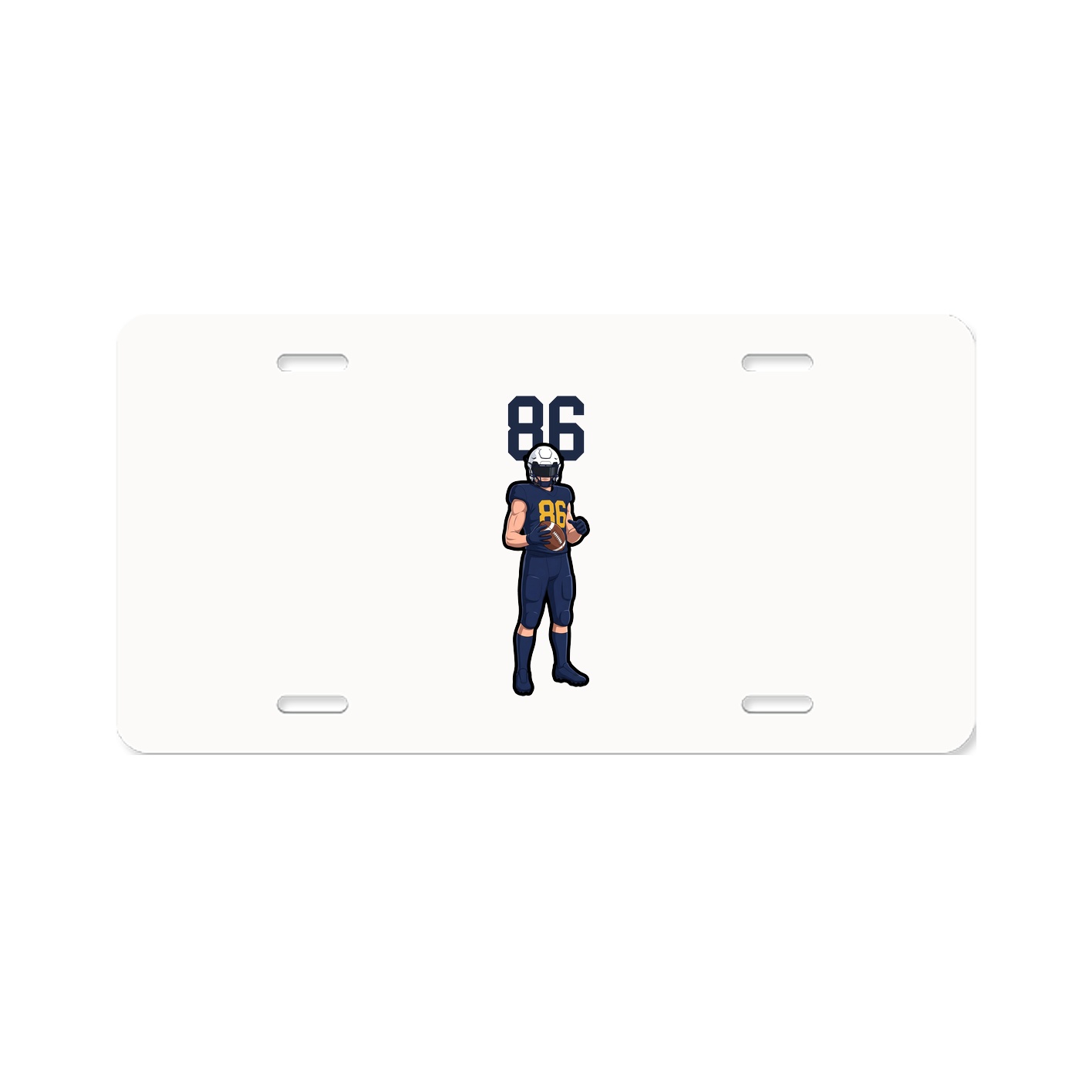 License Plate — Number Top in Classic