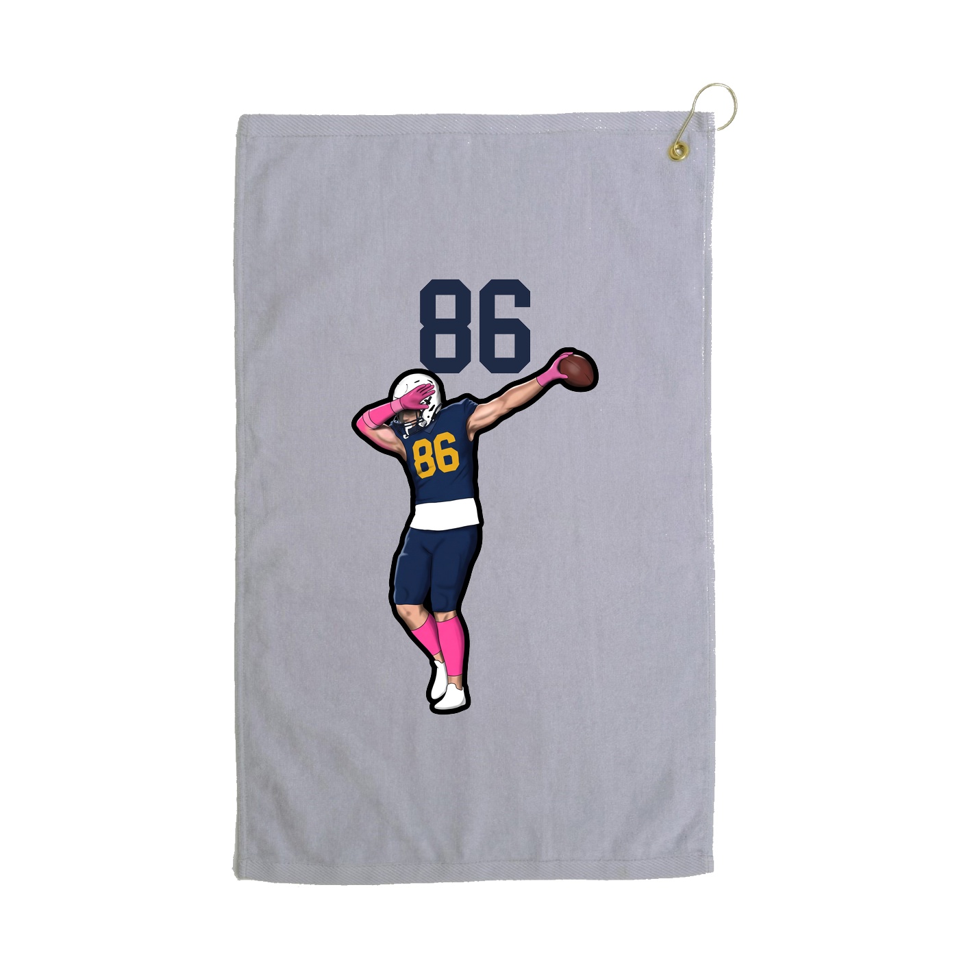 Golf Towel — Number Top in Grey