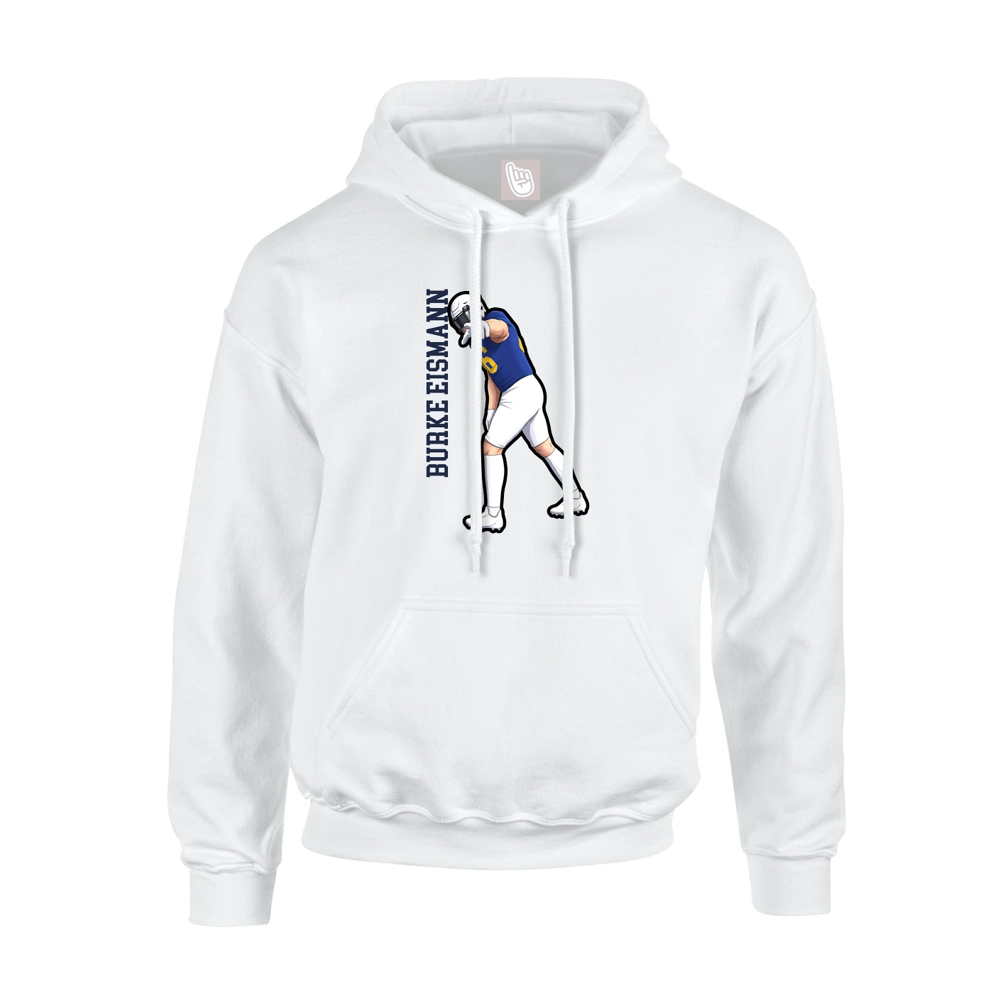 Hoodie — Name Vertical in White