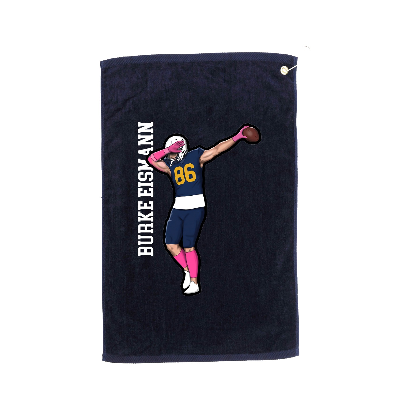 Golf Towel — Name Vertical in Navy