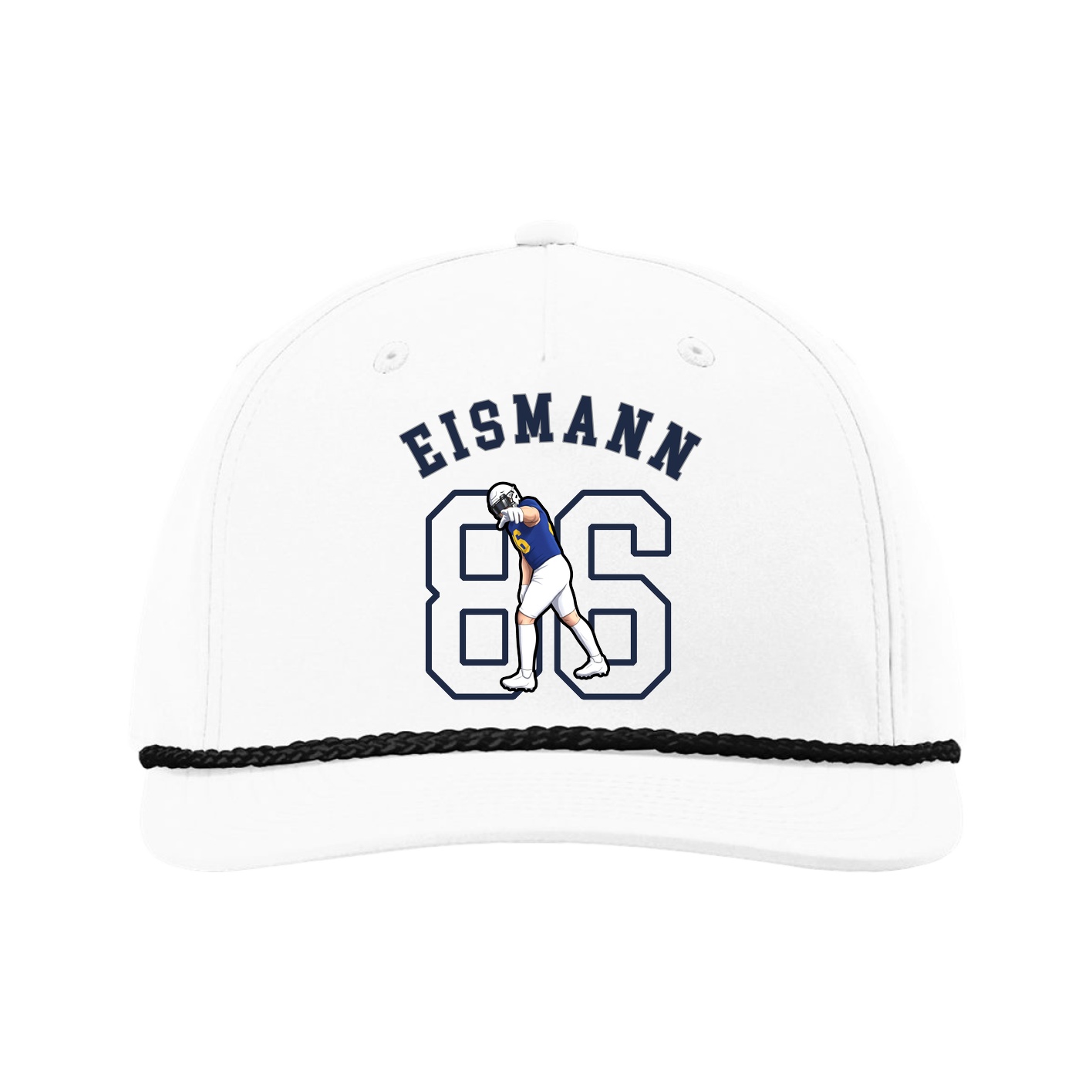 Five-Panel Classic Rope Cap — Shirsey Arch in White
