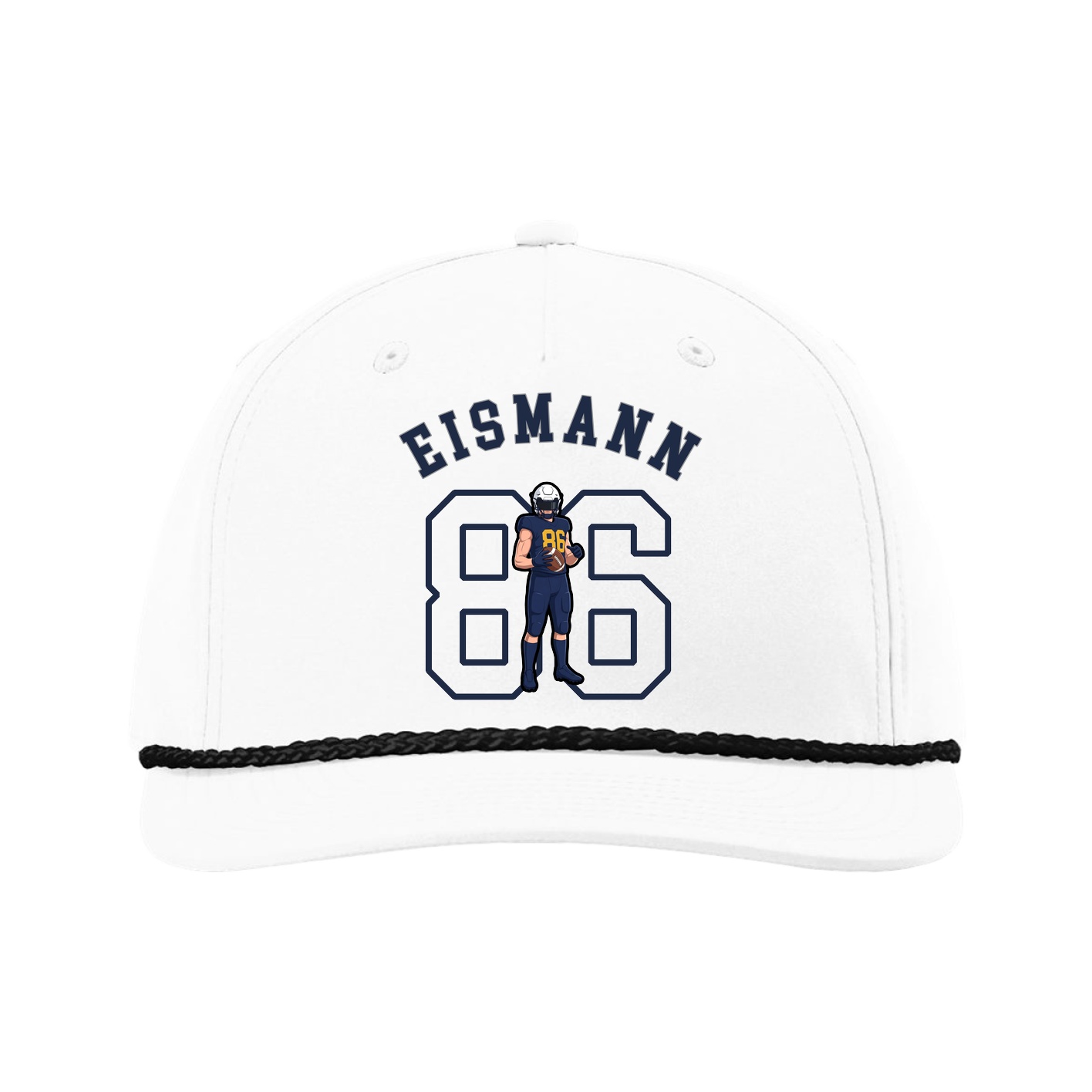 Five-Panel Classic Rope Cap — Shirsey Arch in White