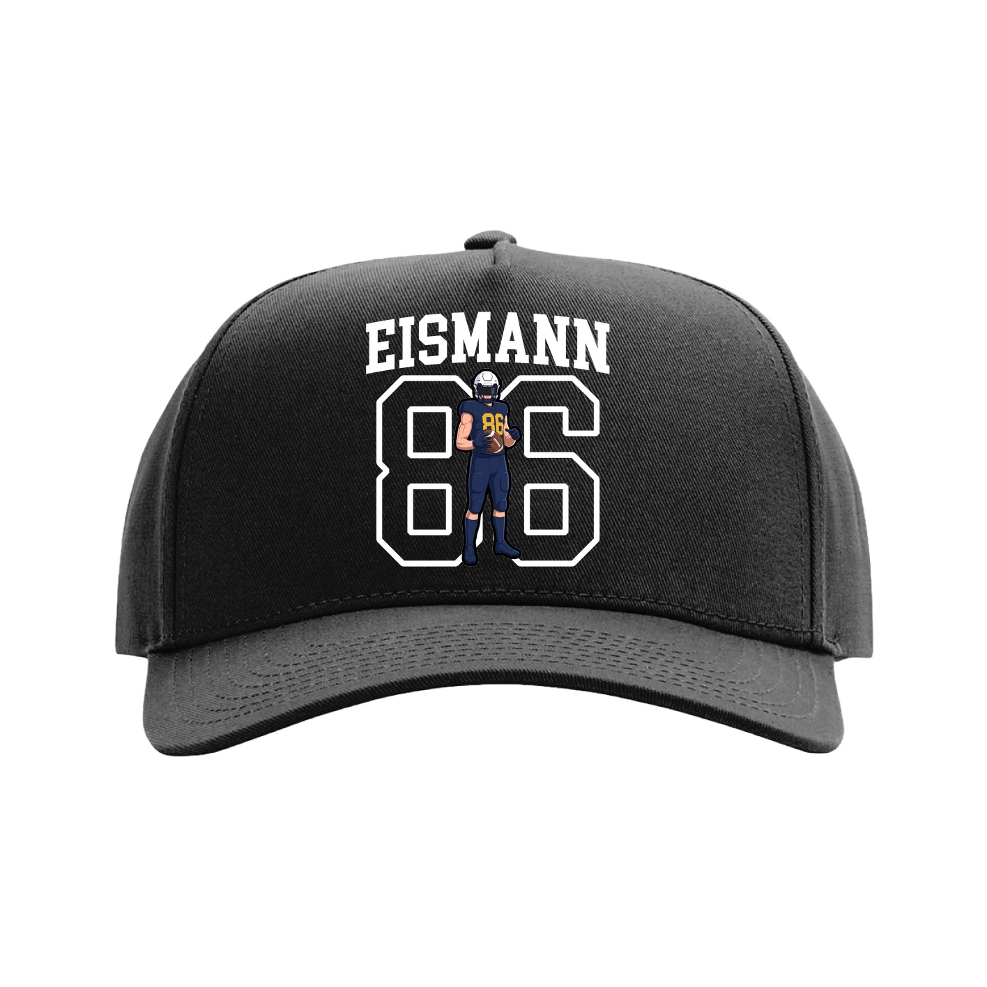 Full Fabric Five-Panel Champ Cap — Shirsey in Black