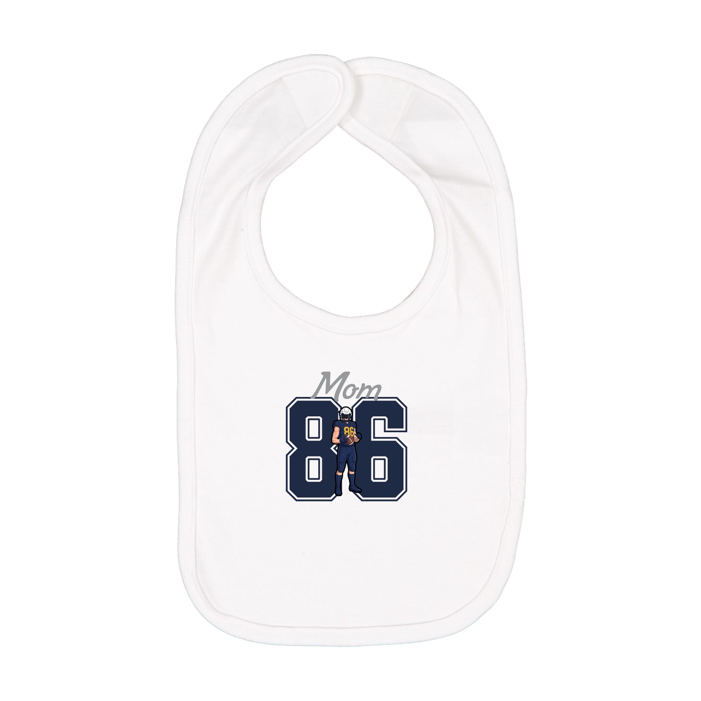 Infant Bib — Mothers Day Shirsey in White